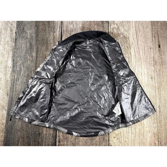NWOT Spyder Ouzo Insulator ThermaWEB Vest Gray White Camo Print Small Winter - Picture 5 of 10